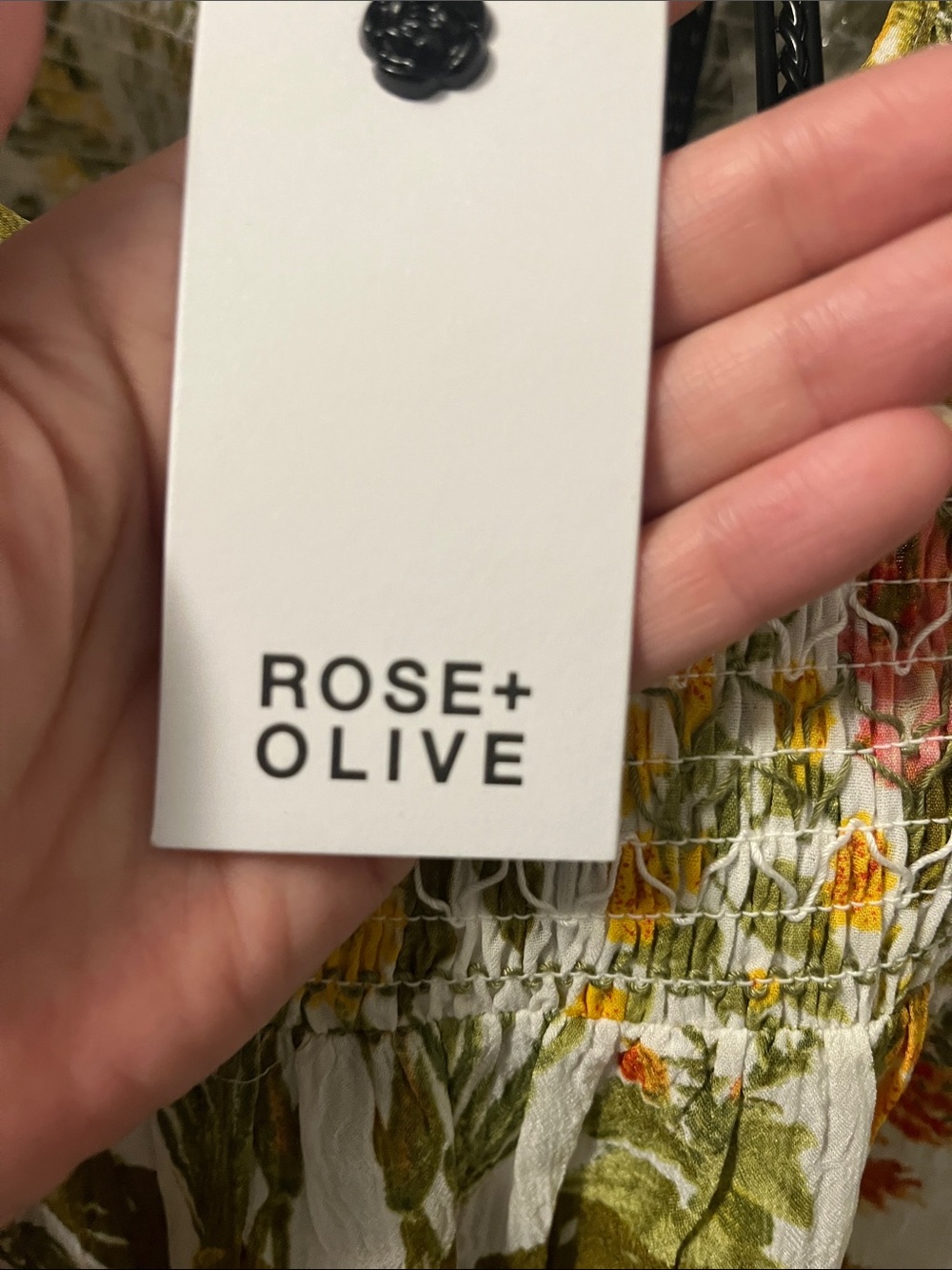 Rose & Olive White Floral Smocked Peasant Blouse - Picture 5 of 9